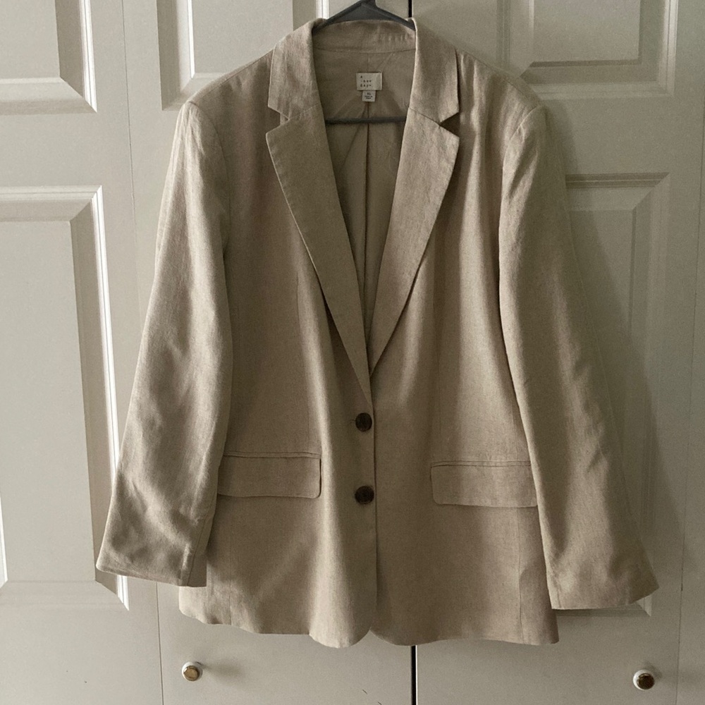 a new day Beige Single-Breasted Blazer